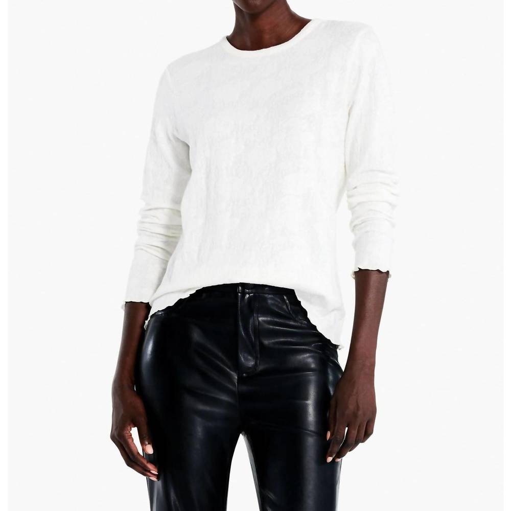 NEW NIC + ZOE lace knit tee in cream
